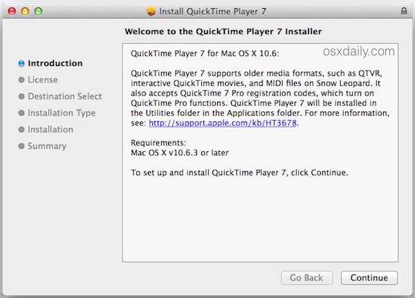 Additional Software For Quicktime Player Mac